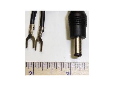 6 ft CABLE 2.1MM PLUG TO SPADE LUGS, PLUG DC PIGTAIL