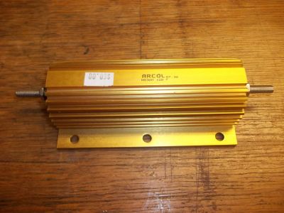 16 Ohm 300 Watt ALUMINUM CLAD POWER RESISTOR 5 inch X 1.5 inch X 2.75 inch ARCOL HS300 16R F