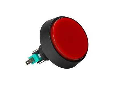 Round Large Display Switch Red Momentary Normally Open or Closed