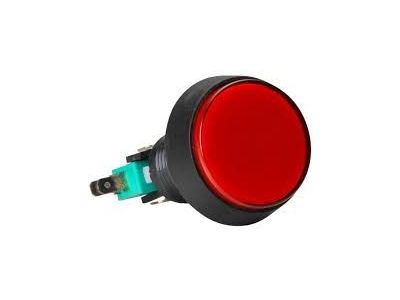 Round Medium Display Switch Red Momentary Normally Open or Closed