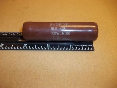 500 Ohm 30 Watt Power Resistor, 3 inch X 3/4 inch TRU-OHM RW34F501