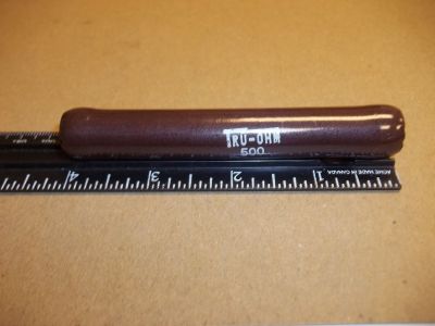 500 Ohm 50 Watt Power Resistor, 4 inch X 5/8 inch TRU-OHM 500