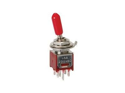 DPDT ON-OFF-ON SUB MINI TOGGLE SWITCH 3A 125VAC 1.5A 250VAC Q22 C&K T203