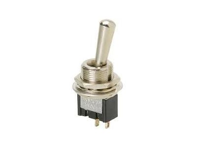 SPST MINI BODY REGULAR BAT SIZE TOGGLE SWITCH 6A 125V 3A 250VAC ON OFF MTS-1 MTS1