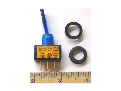 12v LIGHTED TOGGLE SWITCH BLUE ON OFF SPST 20A 12VDC LAMP VOLTAGE 12VDC