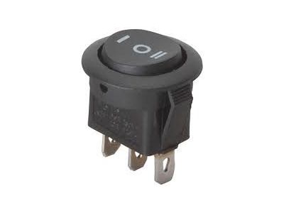 ROCKER SWITCH SPDT ON OFF ON 20A 12VDC 10A 125VAC FOR ROUND HOLE R13-112 IRS-101 IRS-1