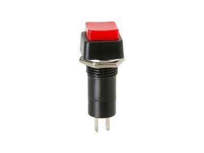 PUSH BUTTON SWITCH RED SQUARE PUSH ON PUSH OFF 3A 125VAC 1A 250VAC PBS-12