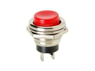 MOMENTARY PUSH BUTTON SWITCH RED NORMALLY OPEN 4A 125VAC 2A 250VAC
