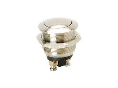 MOMENTARY PUSH BUTTON SWITCH NORMALLY OPEN FLUSH MOUNT VANDAL RESISTANT 4A 125VAC 2A 250VAC