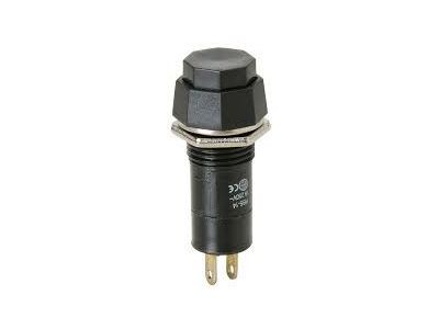 BLACK PUSH BUTTON SWITCH 3A 125VAC 1A 250VAC PUSH ON PUSH OFF PBS-14