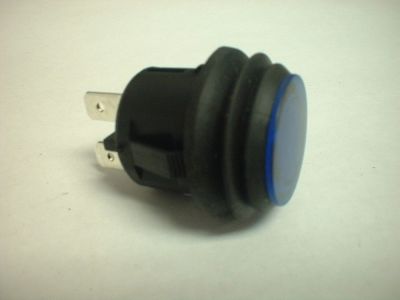 BLUE PUSH BUTTON PUSH ON PUSH OFF SWITCH 12VDC 20A Lighted