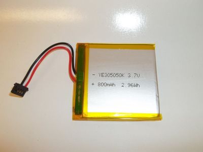 3.7V 800mAH, Li-ion, Small Thin Flat Lithium Polymer Battery Pack