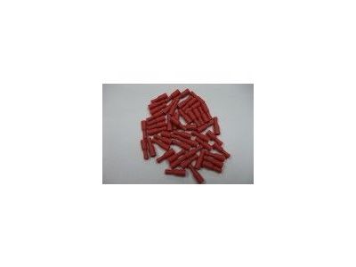 100PK Female Bullet: 22-16 AWG, 0.156 mating tab, vinyl, red