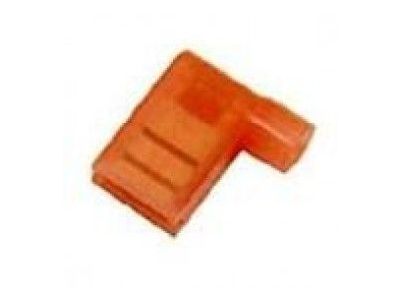 100PK Flag Terminal: 22-16 AWG, 0.25 inchx0.032 inch, nylon, red