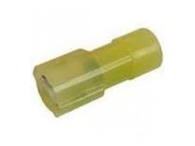 100PK Fully Insulated Male Quick Slide: 12-10 AWG, 0.25 inch X 0.03 inch mating tab, nylon, yellow