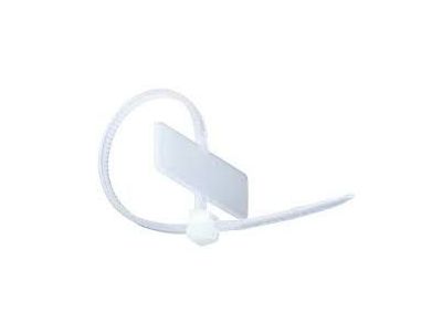 IT18FL 100PK Marker Tie: NATURAL, 3 7/8 inch X .10 inch, 18 LB, 0.3 inchX1 inch marking pad