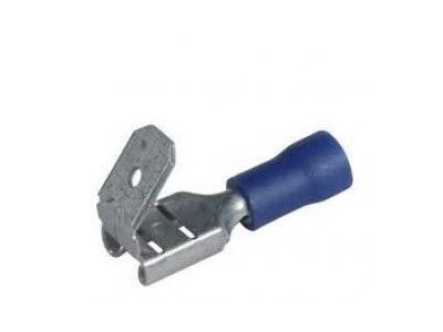 100PK Piggyback: 16-14 AWG, 0.25 inch X 0.032 inch, vinyl, blue