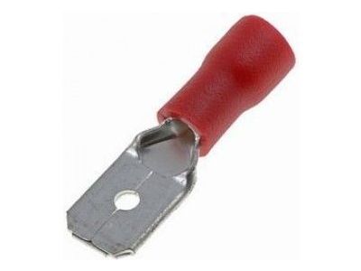 100PK Male Quick-Slide: 22-16 AWG, 0.187 inch X 0.020 inch, vinyl, red