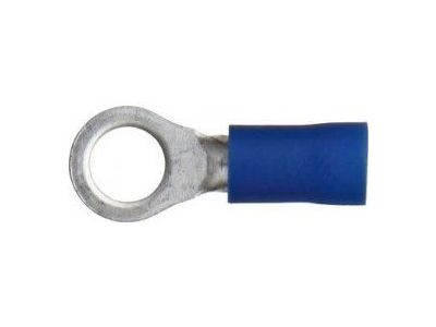 100PK Rings: 16-14 AWG, Stud #10, vinyl, blue