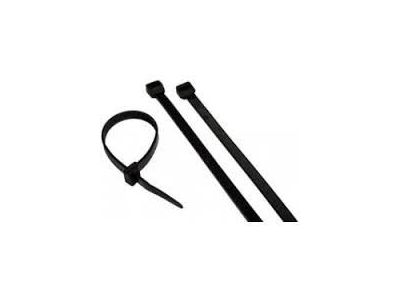 100PK Regular Wire Tie: BLACK, 17 inch X .19 inch, 50 LB