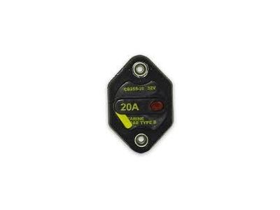 CB255-20 MANUAL TRIP PUSH BUTTON CIRCUIT BREAKER 20A 20 AMP