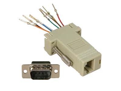 MODULAR ADAPTER DB9 M TO RJ45 TELCO ADAPTER