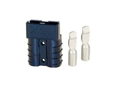ANDERSON POWER POLE SB50 CONNECTOR BLACK 50 AMP HOUSING AND TWO 6 AWG CONTACTS SMH