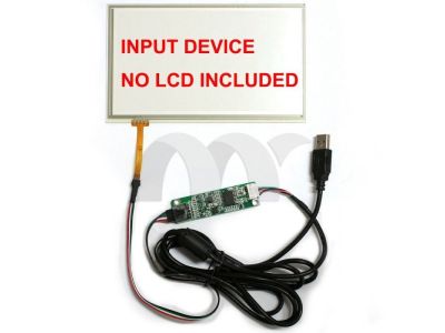7 Inch Four-Wire Resistive Touch Screen Panel USB Driver Controller for Raspberry Pi, LCD Sold Separately