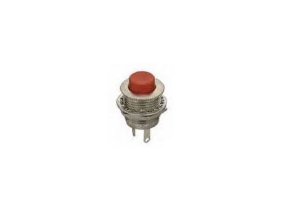 MINATURE PUSHBUTTON SWITCH ON (OFF) or OFF (ON) SPDT 250mA @ 30W RED SOLDER TERMINAL, Switchcraft 903 Momentary()