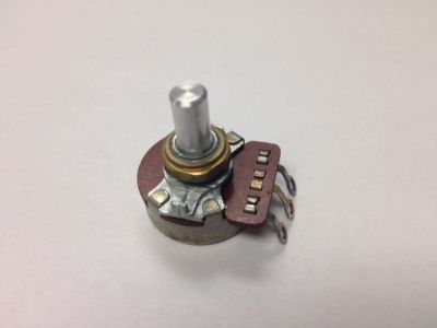 10K Ohm Potentiometer - Audio Taper, 1/4 inch dia. x 1/2 inch long shaft, single turn,