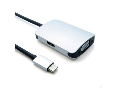 USB Type C USB-C USBC to HDMI & VGA Female, Converter Adapter