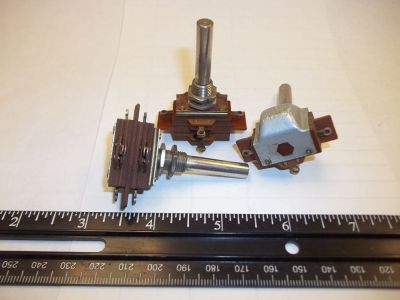 17014 SHAFT 1/4 inch X 1 inch ROUND, 1/2 inch LONG BUSHING, GC 34-080 ARROW-H&H 1A 250V 3A 125V ROTARY SWITCH