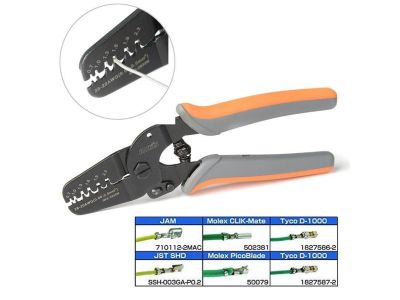 D-SUB, HIGH DENSITY, OPEN WING TERMINAL CONTACT PINS MOLEX AMP CRIMP TOOL, GC Waldom 12-464, 725 Sub, iWISS iWS2820, WS2820