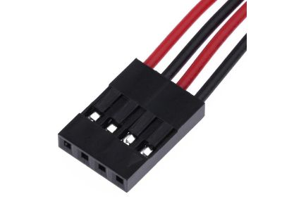 4 PIN Female to Female Dupont / Arduino Jumper Connector 24-26ga WIRE Pigtail, Prototype Breadboard , 10 Inches long