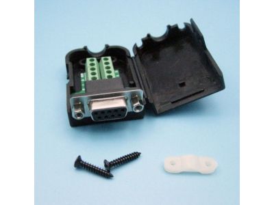Serial DB9 Female to Terminal Breakout Board Box Connector Rewire Reconfiguration Screw