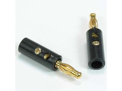 BANANA PLUG GOLD PLATED / PLASTIC BACK