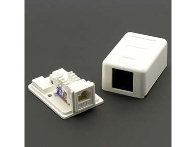 1 PORT CAT6 CAT5e RJ45 SURFACE MOUNT KEYSTONE JACK
