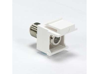 F TYPE F/F KEYSTONE WALL PLATE SNAP-IN MODULES WHITE F81