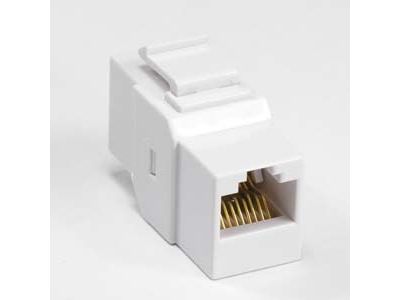 CAT6 CAT5e RJ45 KEYSTONE COUPLER WHITE INLINE SPLICE