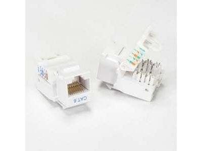 CAT5E CAT6 RJ45 KEYSTONE JACK WHITE