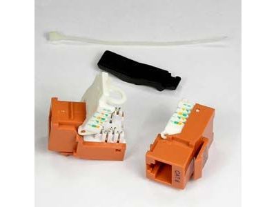 CAT5E CAT6 RJ45 KEYSTONE JACK ORANGE