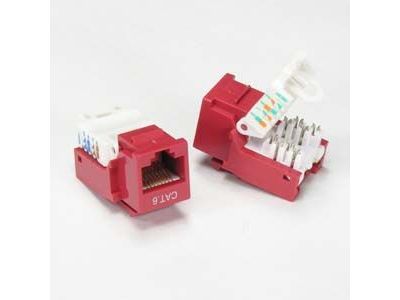 CAT5E CAT6 RJ45 KEYSTONE JACK RED