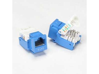 CAT5E CAT6 RJ45 KEYSTONE JACK BLUE
