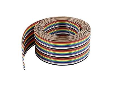 16 COND COLOR CODED RIBBON CABLE, RAINBOW FLAT