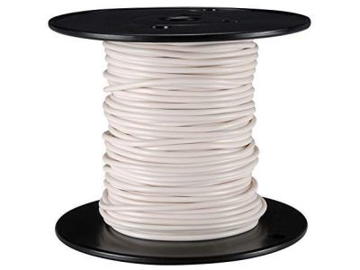 100ft roll, 20ga White, AWG Size 20 Conductor Stranding 7/28 No. of Strands 7, 125 Degree C, WM878/14-20BX07-9, Hook Up Wire