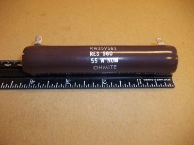 560 Ohm 55 Watt Power Resistor, 4 inch X 3/4 inch OHMITE RW35V561