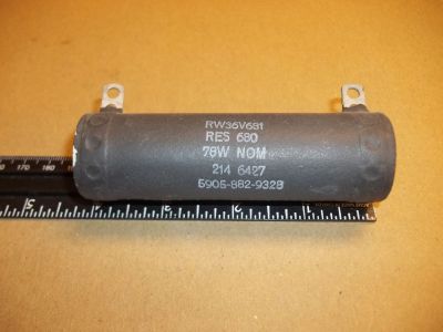 680 Ohm 78 Watt Power Resistor, 4 inch X 1 1/8 inch RW36V681