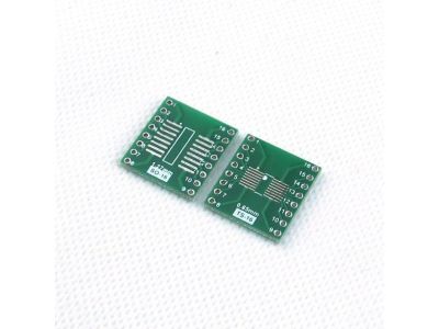 SOIC16 mini solder SOIC adapter, 16 pin 15x20mm, SOIC8, SOIC10, SOIC12, SOIC14