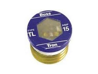 Bussmann TL15 Amp Edison Base Scew in Type Fuse TLO Medium Time Delay