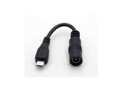 2.1mm x 5.5 JACK TO USB Micro Adapter Plug, Center Pin Positive